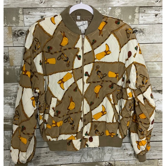 Jacqueline Ferrar Jackets & Blazers - Vintage Jacqueline Ferrar Womens Brown Western Cowboy Boot Full Zip Coat Size OS